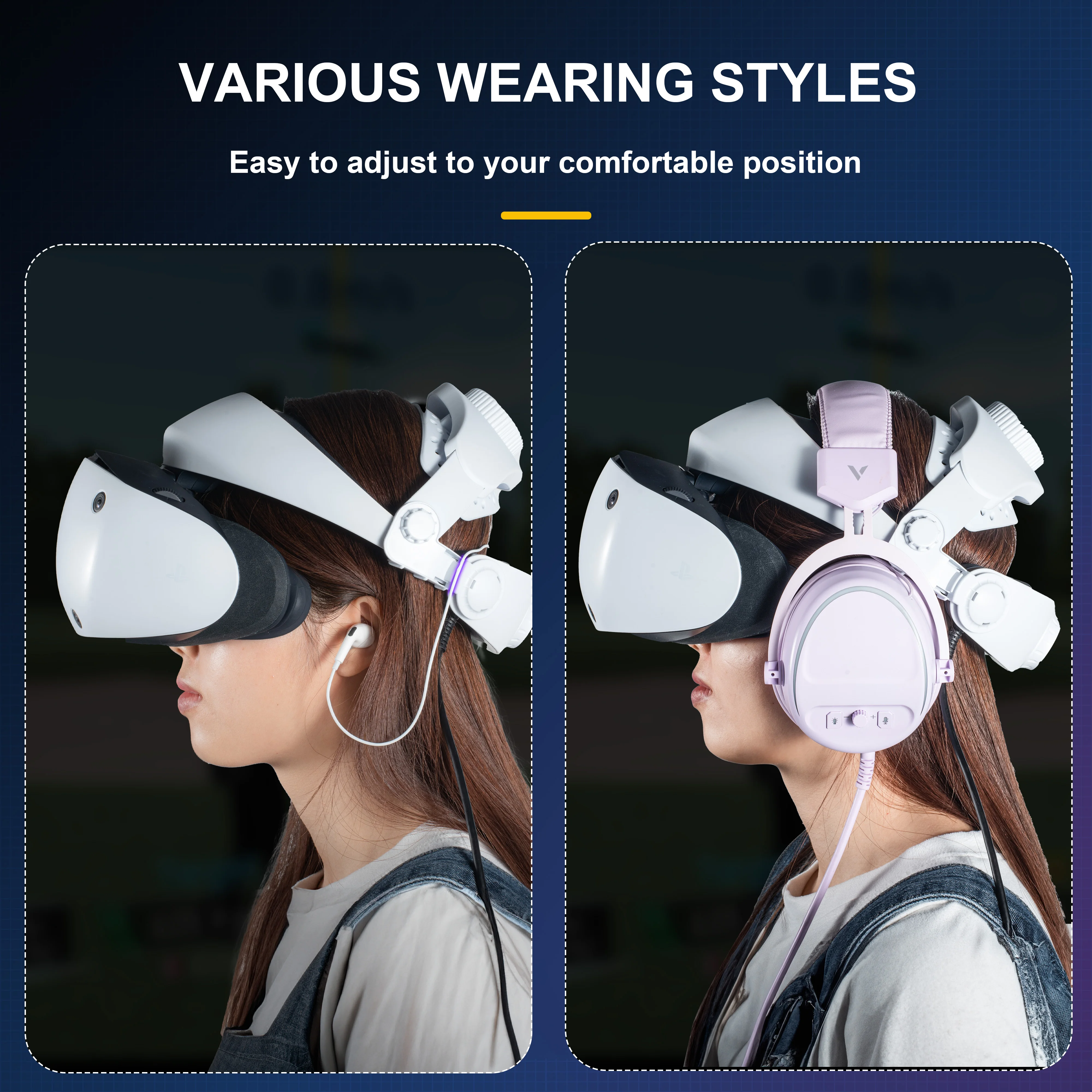 Adjustable Head Strap for SONY PS VR2 VR Glasses Retractable Headset Stand for PlayStation VR2 Expansion Accessories