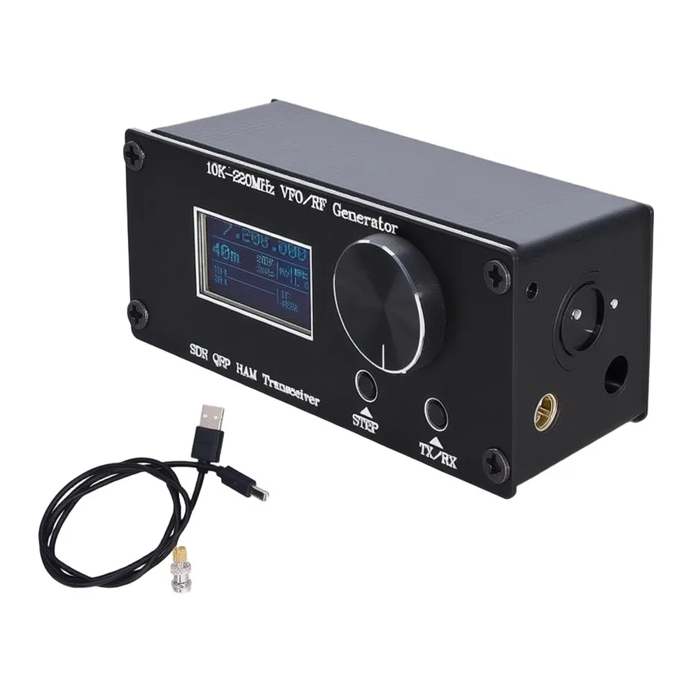 For QRP Transceiver VFO Module 10kHz to 220MHz Tunable Oscillator for Homemade Radio Projects with I2C Display