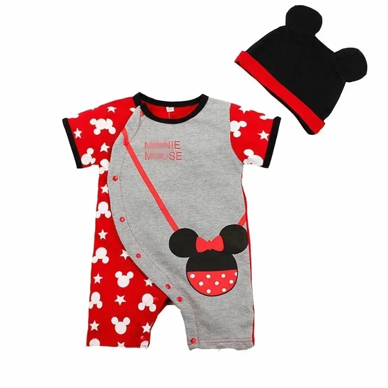 

Платье для новорожденных, комбинезон принцессы Минни Микки, комплект для маленьких мальчиков и девочек, летняя одежда, костюм, детский комбинезон, новый