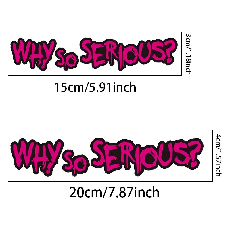 WHY SO SERIOUS Joker Waterproof Vinyl Sticker Sunproof Self Adhesive Decal For Car Motorcycle Helmet E-Scooter Laptop DIY Decor