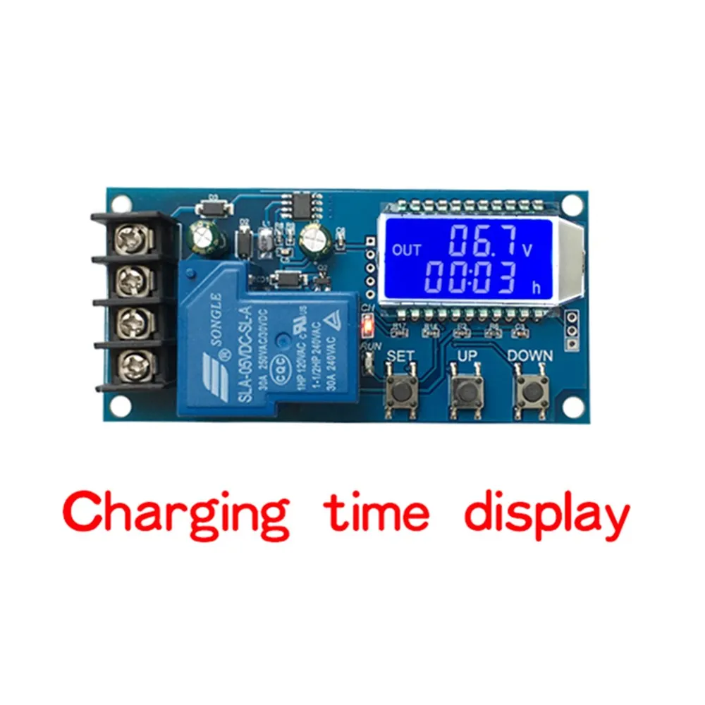 리튬 배터리 충전 컨트롤러 모듈, 자동 충전 제어 스위치, LED 디스플레이 충전 보호 보드, DC 6V ~ 60V, 30A