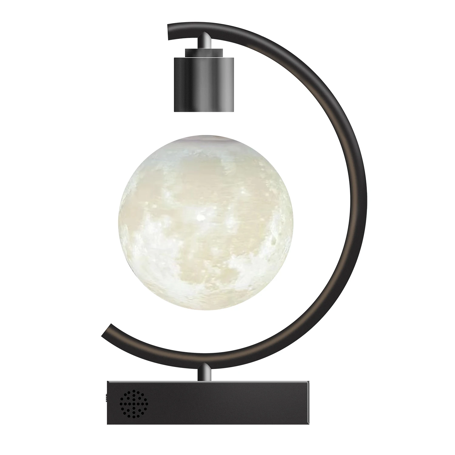 Imagem -06 - Lâmpada Magnética Levitating Moon Lâmpada Led Flutuante Candeeiros de Mesa com Carregador Rápido 18w e Alto-falante Bluetooth Novo