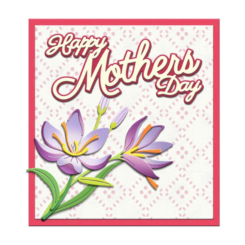 Mother's Day Carbon Steel Cutting Dies Embossing Mould DIY Scrapbook Journal Card Paper Craft Hand Decor Making Tool Kits