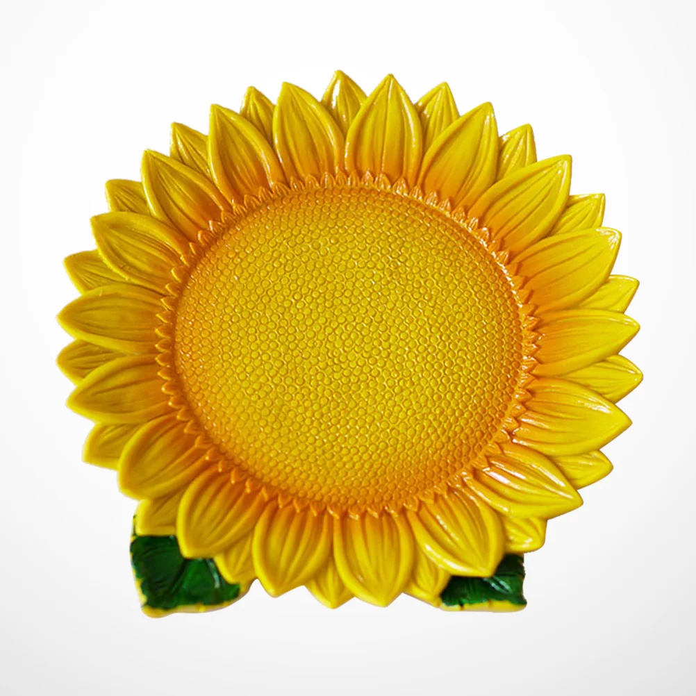 Wedding Decor Jewelry Display Plate Dish Resin Jewelry Tray Dried Food Trays Plate Sunflower Nut Woman