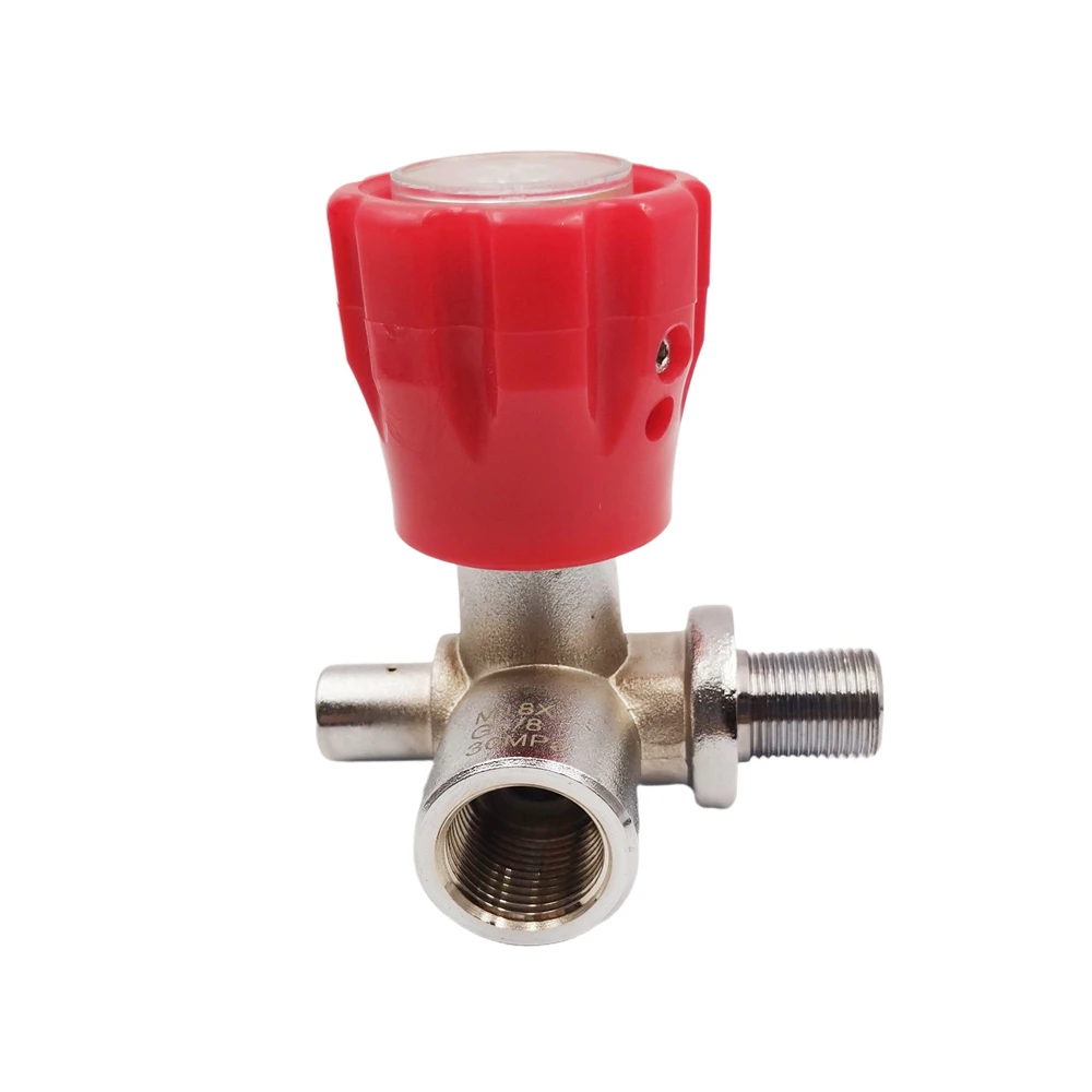 M18X1.5 Scuba Diving Cylinder Valve 30Mpa Air Fill Station Refill Adapter for High Pressure Tank