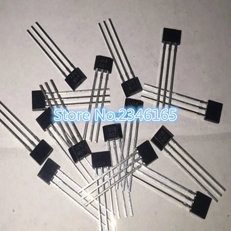 10pcs U18 US1881 TO-92 OH188 1881 U18 TO92 Hall Effect Sensor Magnetic Detector Hall Sensor Motor