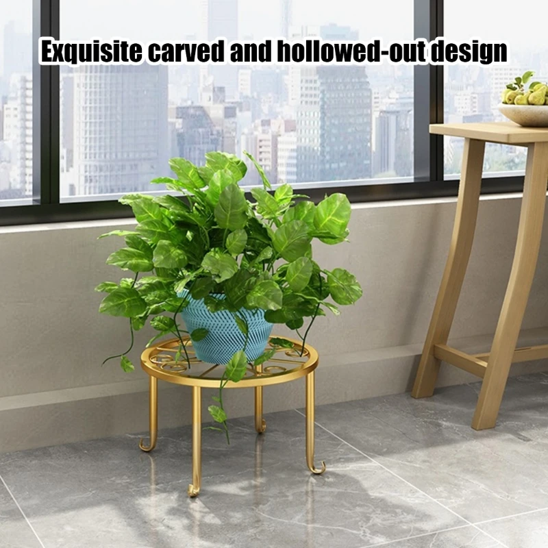 حامل أوعية الزهور المعدنية القوية لتوفير المساحة، رف الحديقة، بناء مقاوم للماء، لا يوجد تركيب أدوات للاستخدام في الهواء الطلق، #3