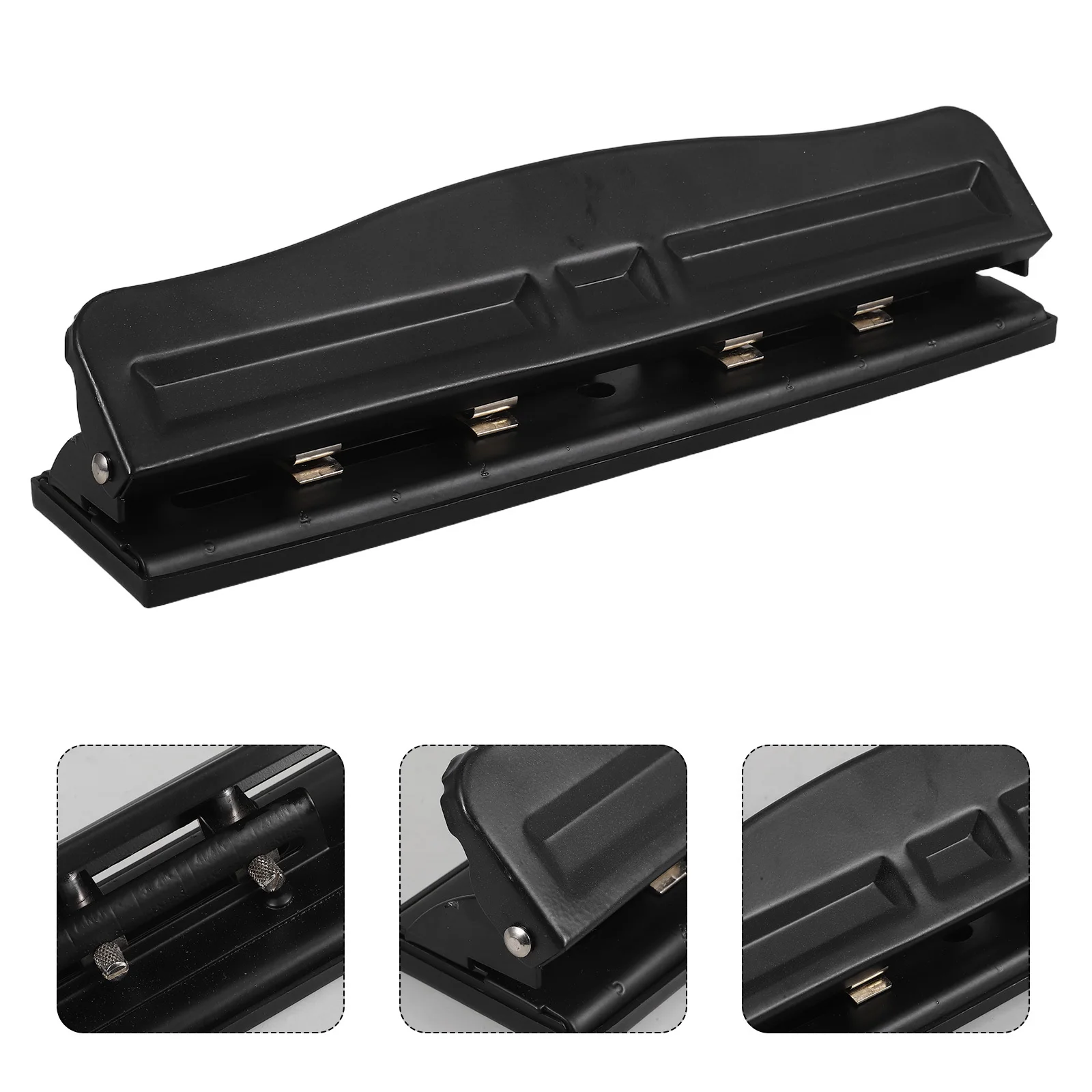 

4-Hole Paper Punch Black for Scrapbooking DIY Tools Office Binding Supplies Insert Card Decoration Craft