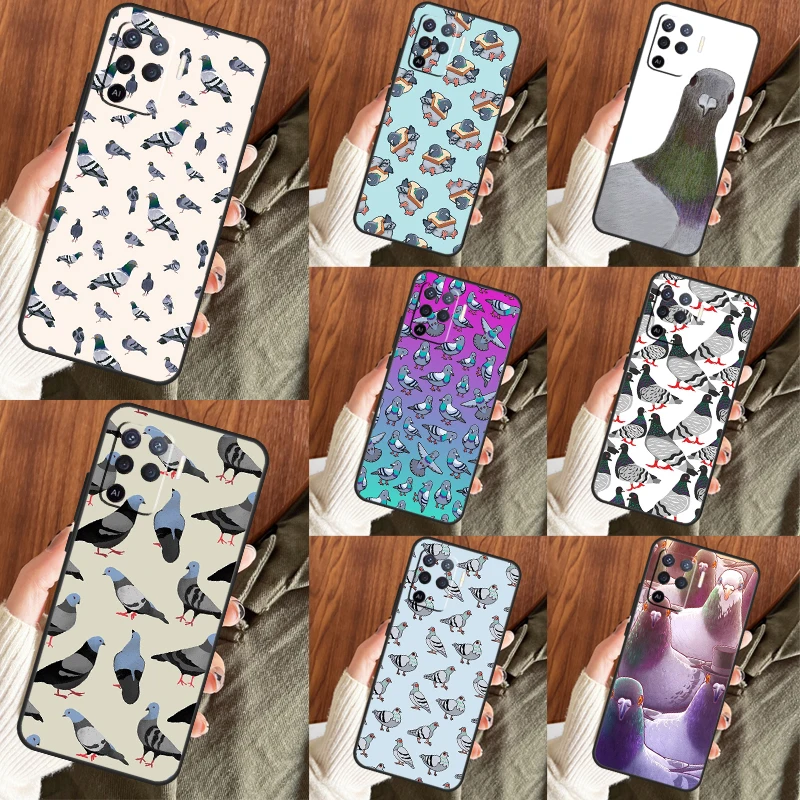 The Pigeons Case For OPPO A5 A9 A31 A53 A15 A16 A17 A57s A77 A76 A96 A52 A72 A91 A93 A94 A54 A74 Coque