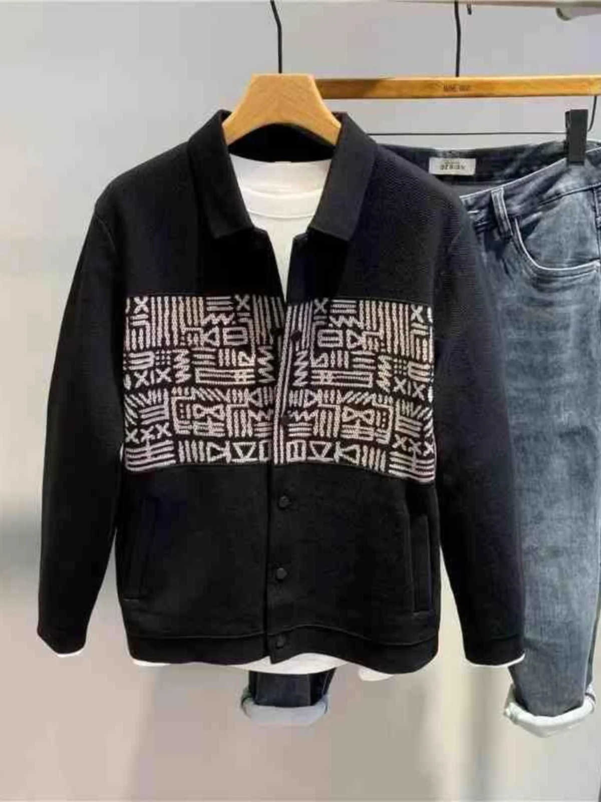 

2024 Autumn Winter Slim Fit Knitted Open Cardigan Men's Faionable Youthful Knitwear Long Sve Regular Cuff Collar Coat