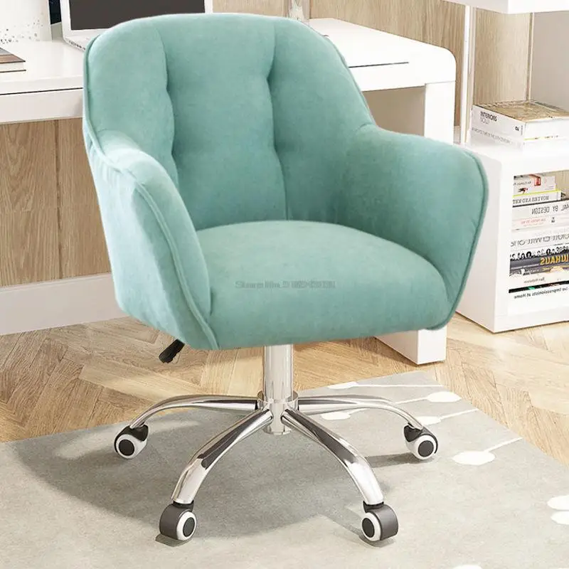 

Office Chair Short Flannelette Lifting Chair High Spring Back Protogenesis Sponge Computer Chair Household Rotation Chair