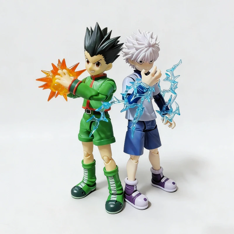 

Hunter X Hunter Gon Freecss & Killua Zoldyck Фигурка Подвижные суставы Nen Детали с эффектом способностей Коллекционная модель игрушки Подарки