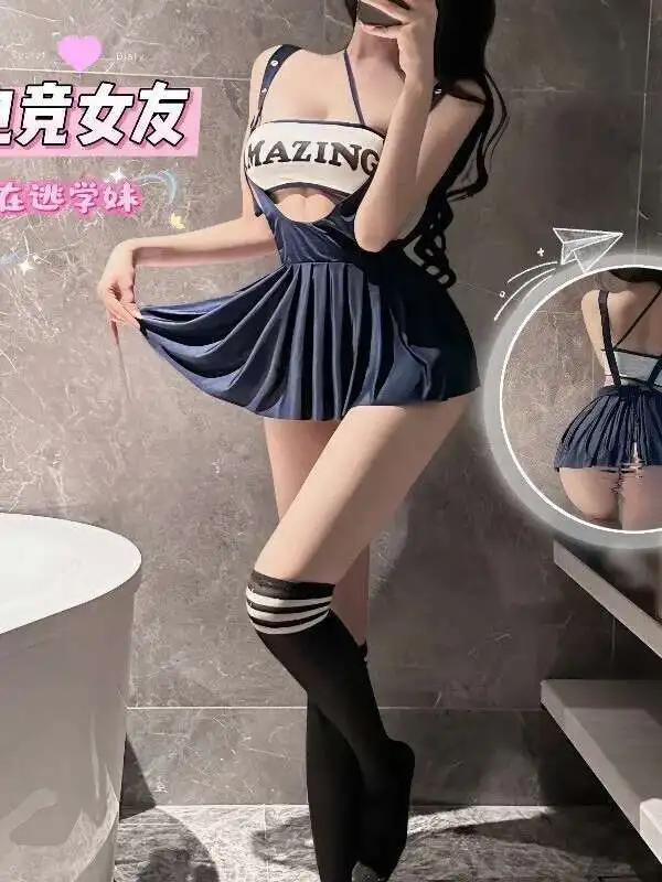 أزياء الصيف الغريبة الملابس النسائية غير المتماثلة الحمالة إلكتروني طباعة الحلو والطازجة نمط الكلية مطوي فستان أنيق 93SI