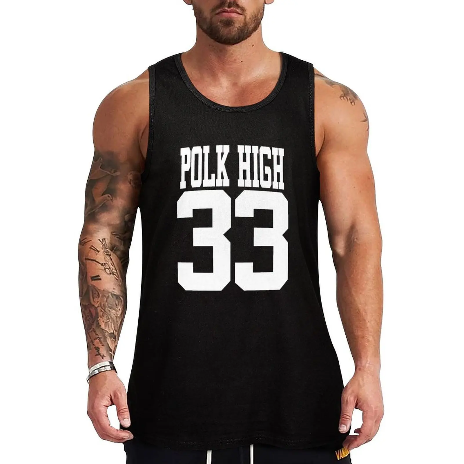

Polk High 33 Tank Top bodybuilding t shirt Gym t-shirt man Men's clothing T-shirt male