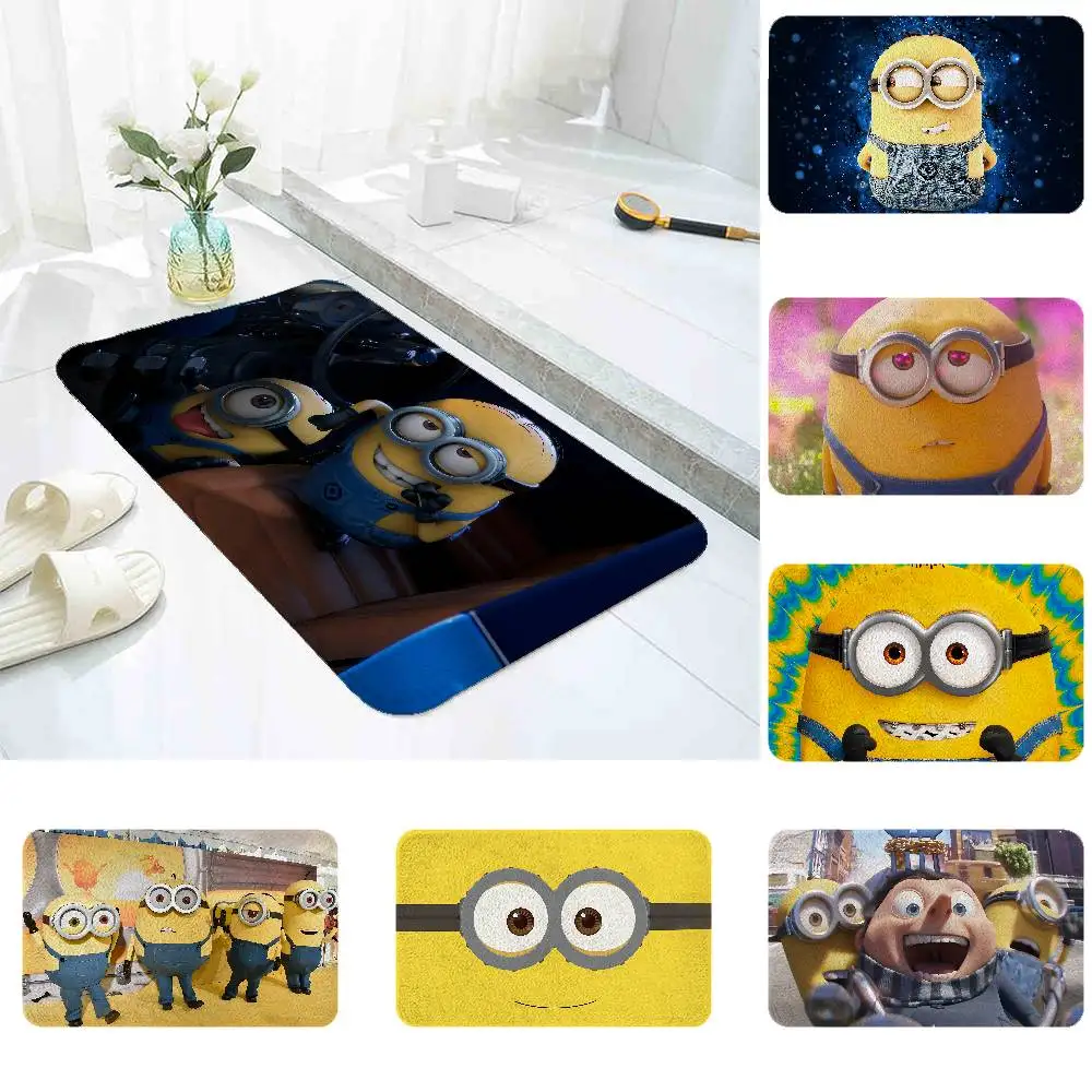 

Cartoon Cute M-Minion Home Durable Floor Mat for Entrance Bedroom Washroom Bathroom Doorways Absorbent Non-Slip Foot Mats