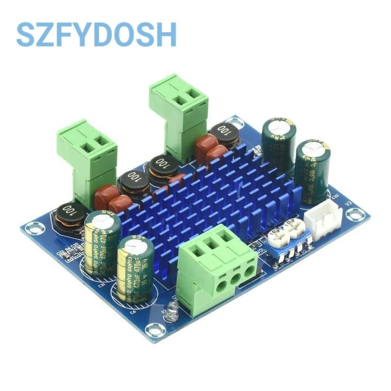 High Power Digital Power Amplifier Board 2*120W XH-M572 TPA3116D2 Chassis Dedicated Plug-in Input 5V 24V 28V Output 120W