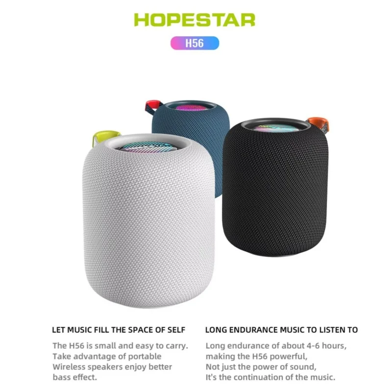 Hopestar Waterproof Mini Audio Player TWS Camping Sound Box Portable Caixa De Som Bluetooth Speaker Outdoor Bluetooth Subwoofer