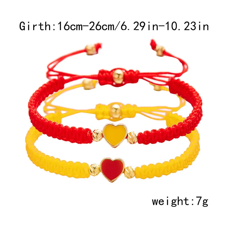 2er-Set mit farbenfrohen, herzförmigen, passenden Armbändern für Paare, Freundschaften, trendige Paar-Armbänder, Jahrestagsgeschenke zum Valentinstag – Detail 25