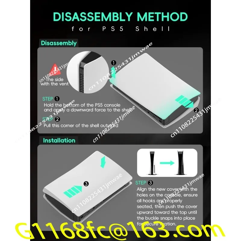 PS5 Host Case Host Outer Cover Replacement Cover  Host Optical Drive Version Protective Case(Not A Machine)