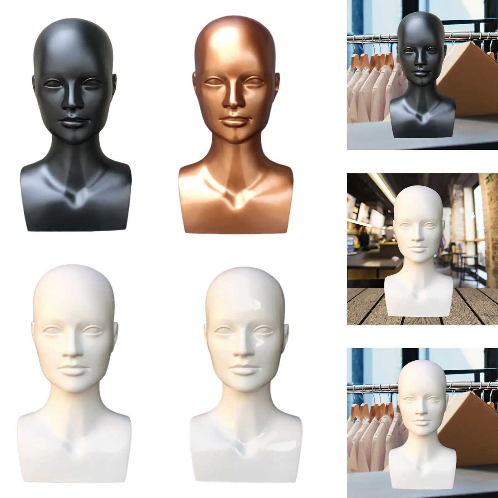 

Универсальная подставка для мужской головы манекена для ожерелий, шляп, стилистов-початков, парикмахерской.