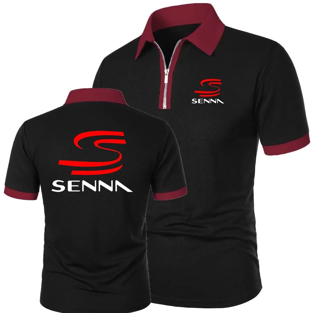 Рубашки-поло-Айртон-Сенна-Король-гонок-Топы-с-воротником-на-молнии-Футболка-Легкая-футболка-с-короткими-рукавами-Пеший-туризм-Велоспорт-Мужские-ПОЛО