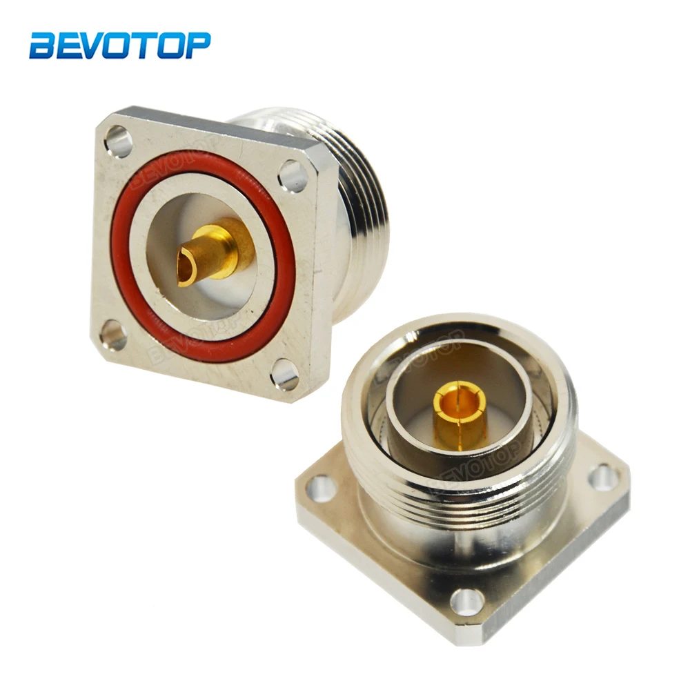 

1Pcs L29 7/16 Din Female Jack Center Connector With 4 Holes Flange Deck Solder Cup RF Coax Adapter