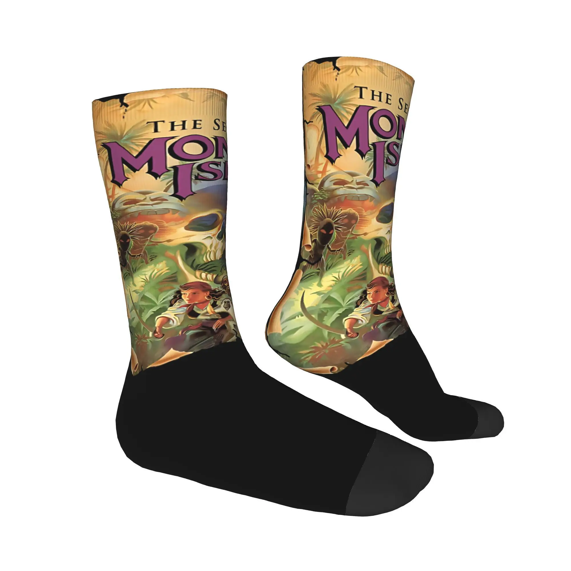 The Secret of Monkey Island 2 Crew Socks for Women Men All Season Pixel Games Cozy Middle Tube Socks Non-slip view 4