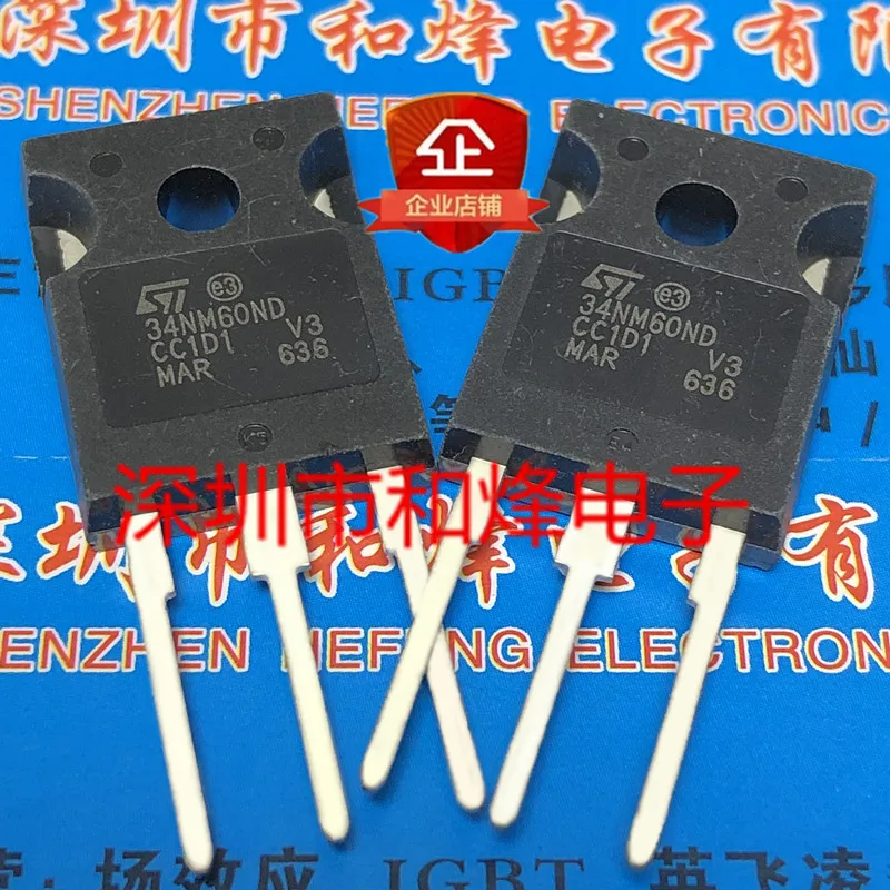 Free shipping  34NM60ND STW34NM60ND  TO-247 600V 29A      10PCS