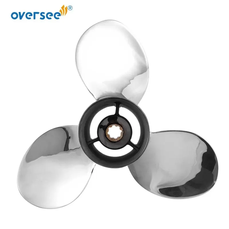 

63V-45943-10-SS Propeller For Yamaha 9.9hp 15hp Stainless Steel Marine Propeller (3X9-1/4"X11"-J) Outboard Engine