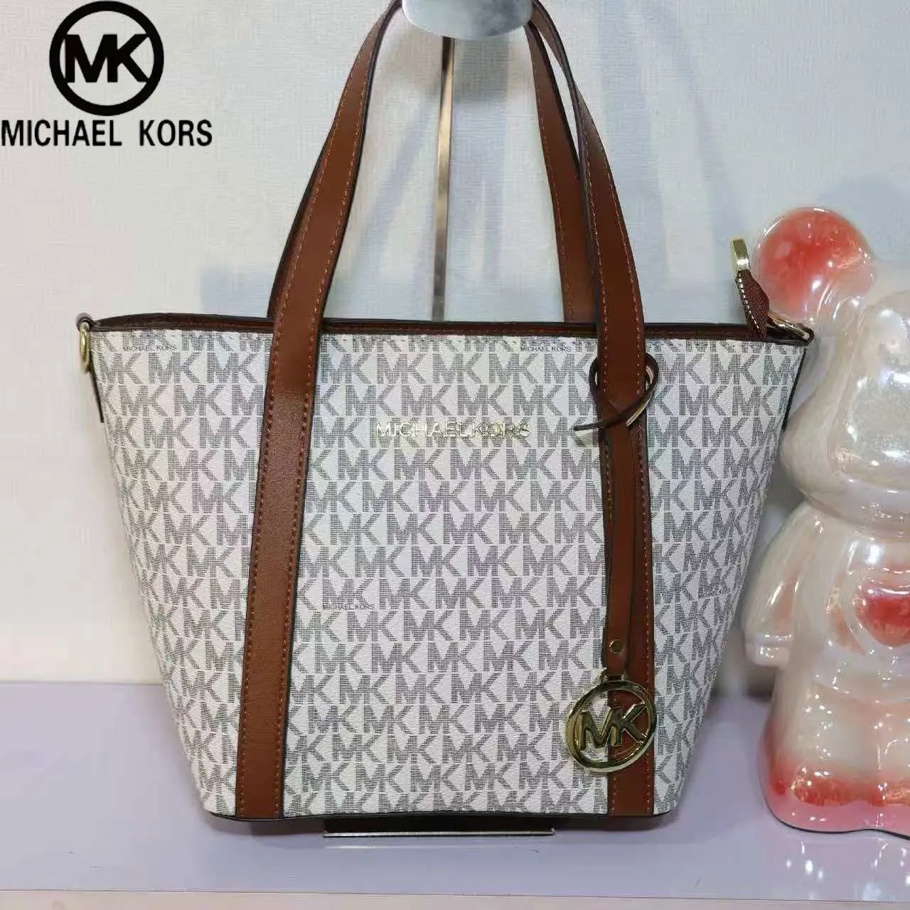 MICHAEL KORS/Michael Kors MK Nuevo bolso de mano de cuero de alta gama para mujer, bolso cruzado de mano