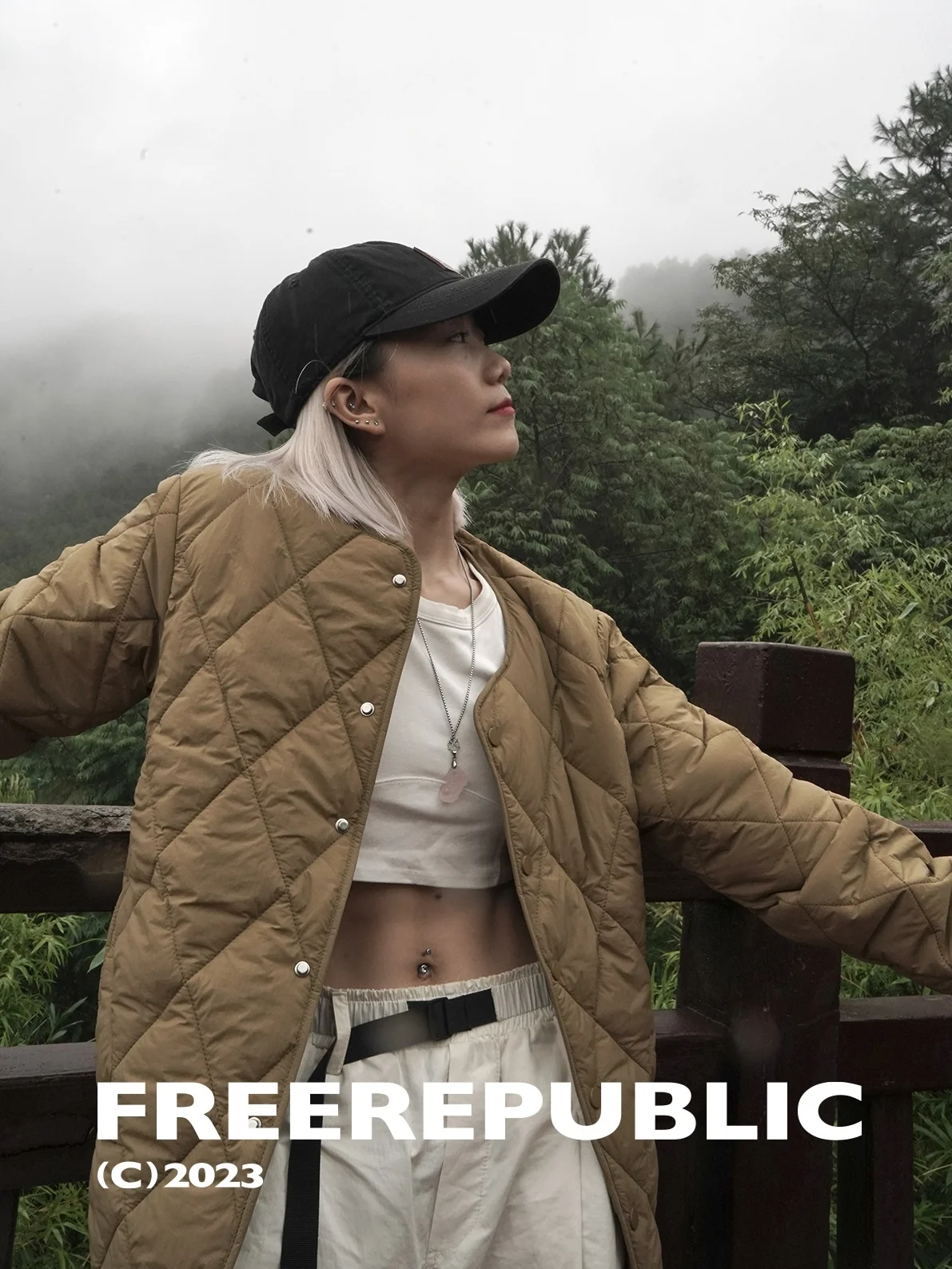 Outdoor Lightweight Cotton Jacket Inner  round Neck Warmth Couples Jacket Winter Men's Women's Composite Fabric Flap Po...