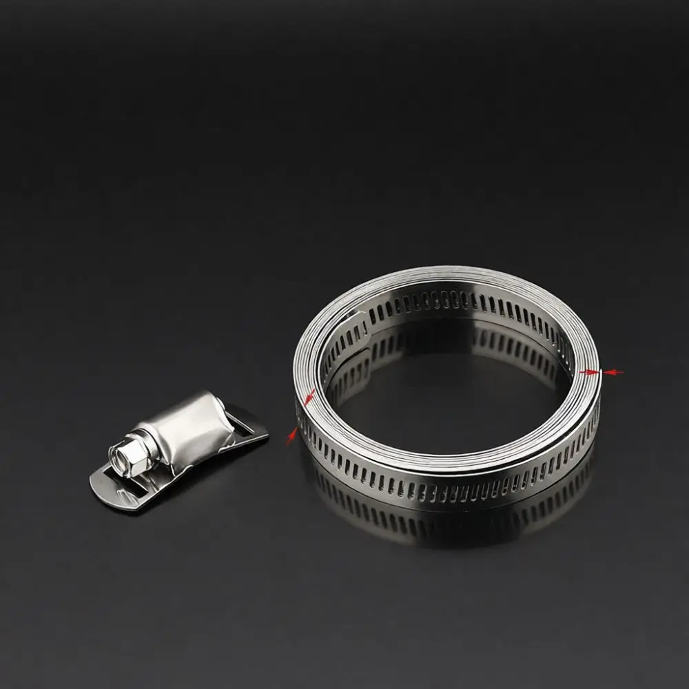 Heavy Duty 304 Stainless Steel Conduit Pipe Clamp Adjustable Metal Band Strapping Kit For Musical Instrument Repair Parts