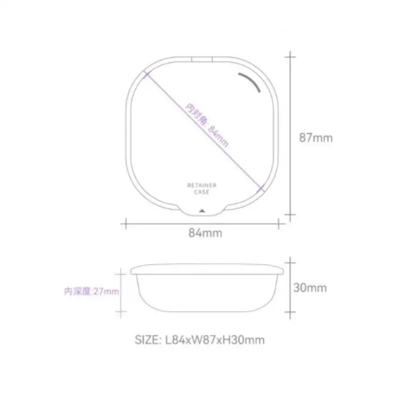 Models Magnetic Invisible Braces Storage Box With Mirror Retainer Braces Box Denture Drain Soaking Box