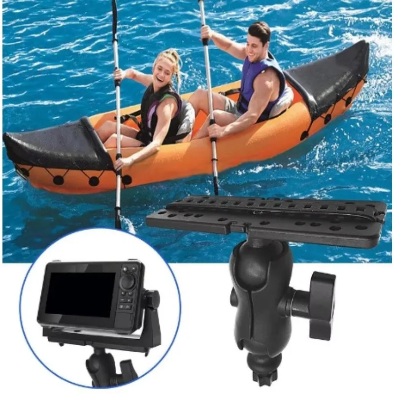 360 Degree Swivel Ball Mount Marine Kayak Electronic Fish Finder Mount Base Fishfinder GPS Plate Rotating Boat Supporter Sonar