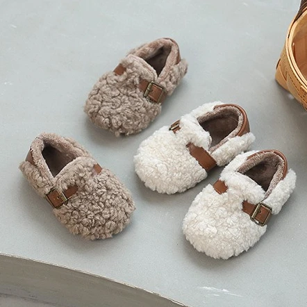 

Winter Baby Girls Boys Plush Warm Causal Shoes Cute Fashion Outdoor Non-slip Design Kids Cotton Shoes Childrens Cotton Slippers