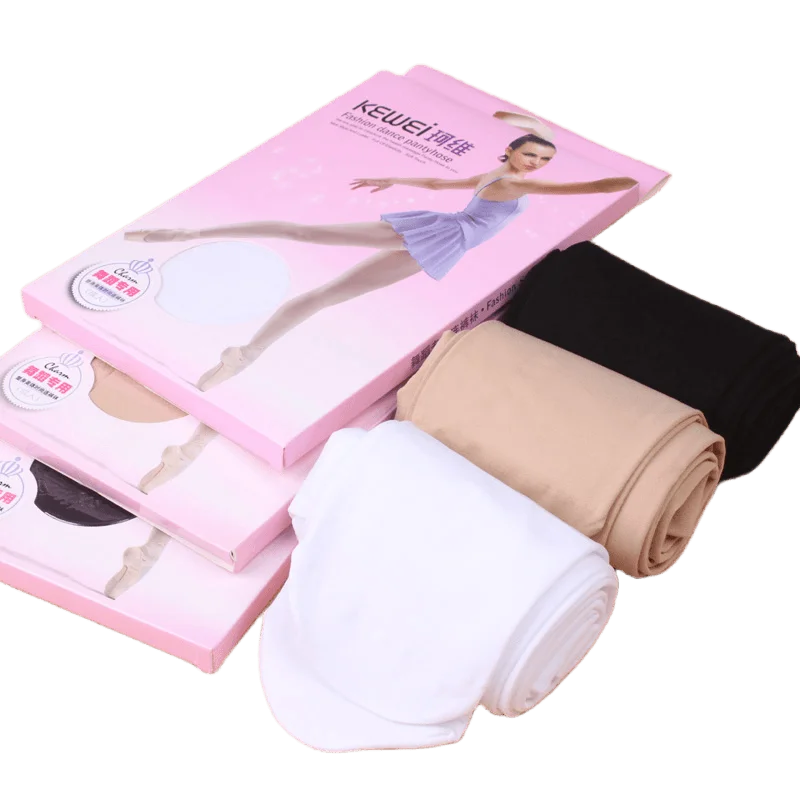 Pantimedias opacas de alta elasticidad para niños grandes, medias de terciopelo para práctica de Ballet y Yoga, color blanco, 80Den