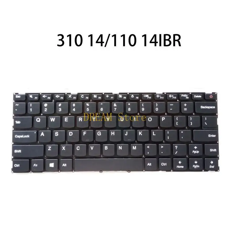 US Layout English Laptop Keyboard For LenonoIdeaPad 110-14 110-14ibr, for w/ Power Switch (optional), Non-Backlit, Best Sale