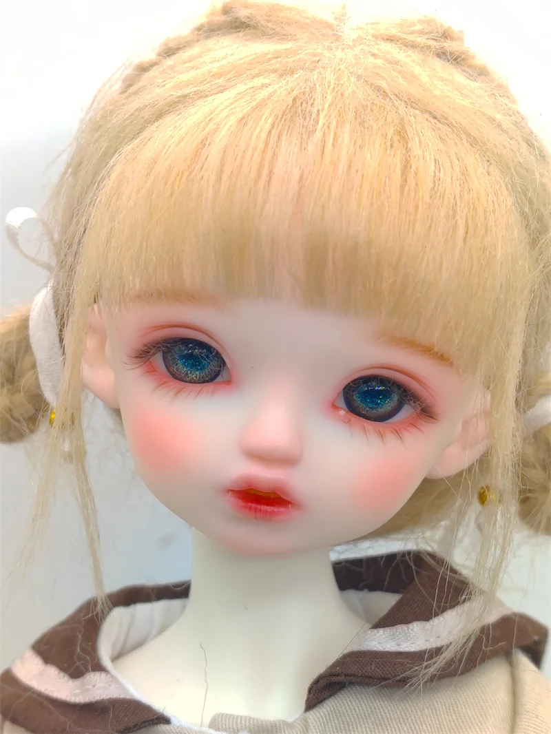 BJD doll eyeballs suitable for 1/3 1/4 1/6 size small iris lake blue broken gold glass eyeballs doll accessories