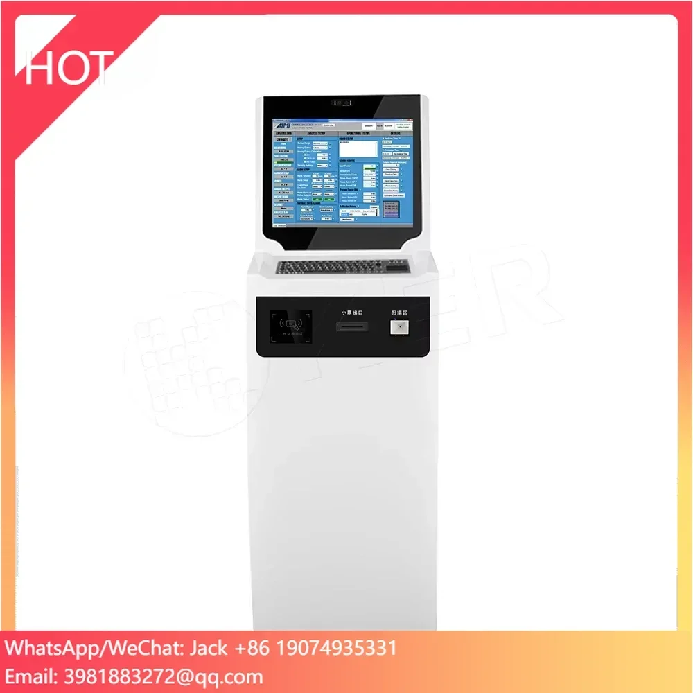 21.5 Inch Self Service Ticket Collect Terminal Android Postal Self Service Kiosk