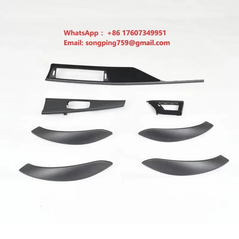 Fit for BMW 3 Series F30 F35 Carbon Fiber Interior Accessories Kit Door Handle & Control Panel Cover Parts