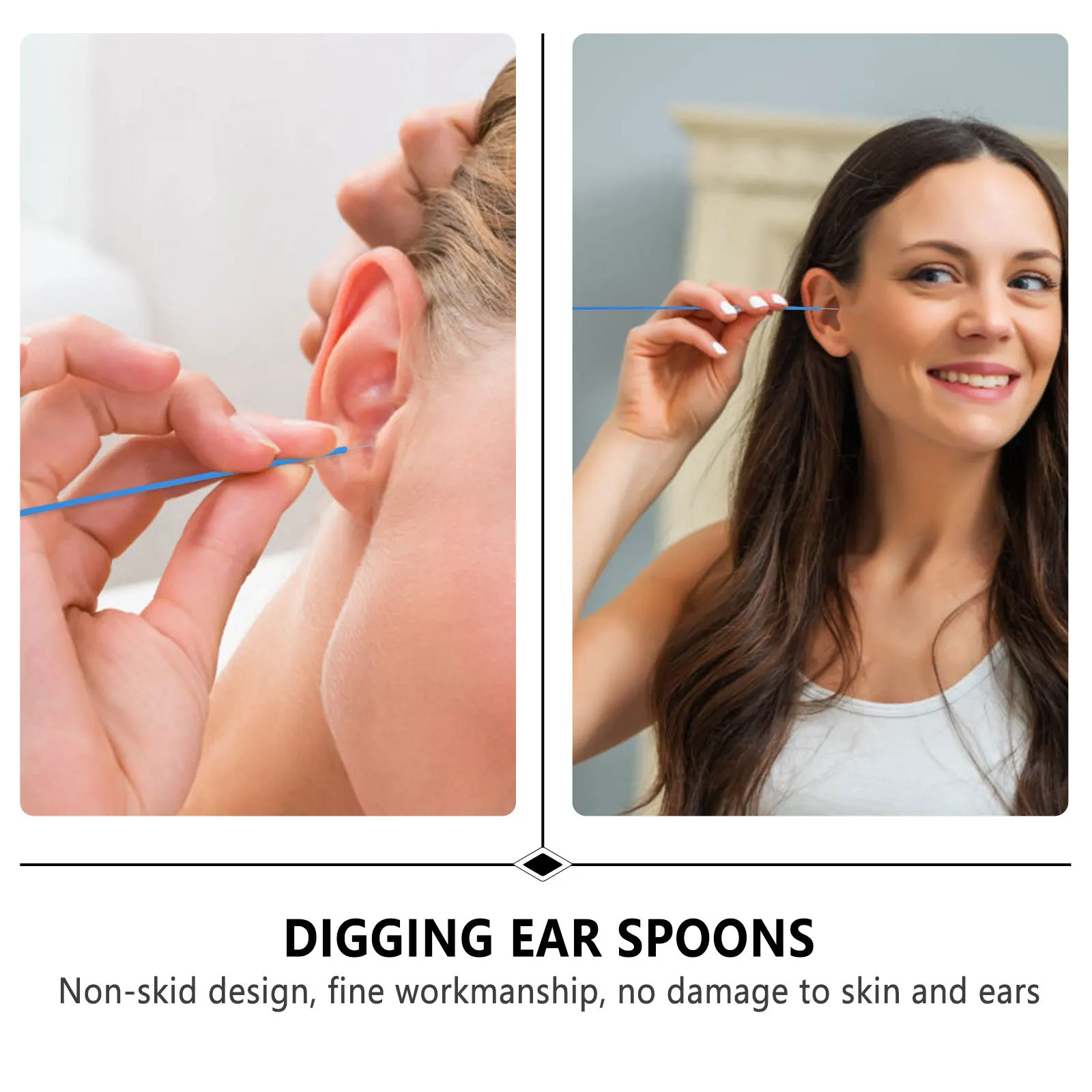 

1pc Cleaner Stainless Steel Wax Removal Tool Portable Ear Cleaning Spoon Non-Skid Handle Ear Care Tool Earwax Shovel