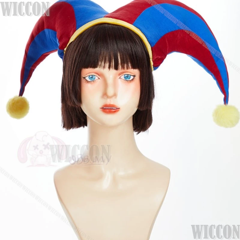 Magical Circus Joker Girl Cosplay Costume Halloween Fan Outfit Female Anime Comic Con Bodysuit and Mini Skirt with Gloves Hat view 6