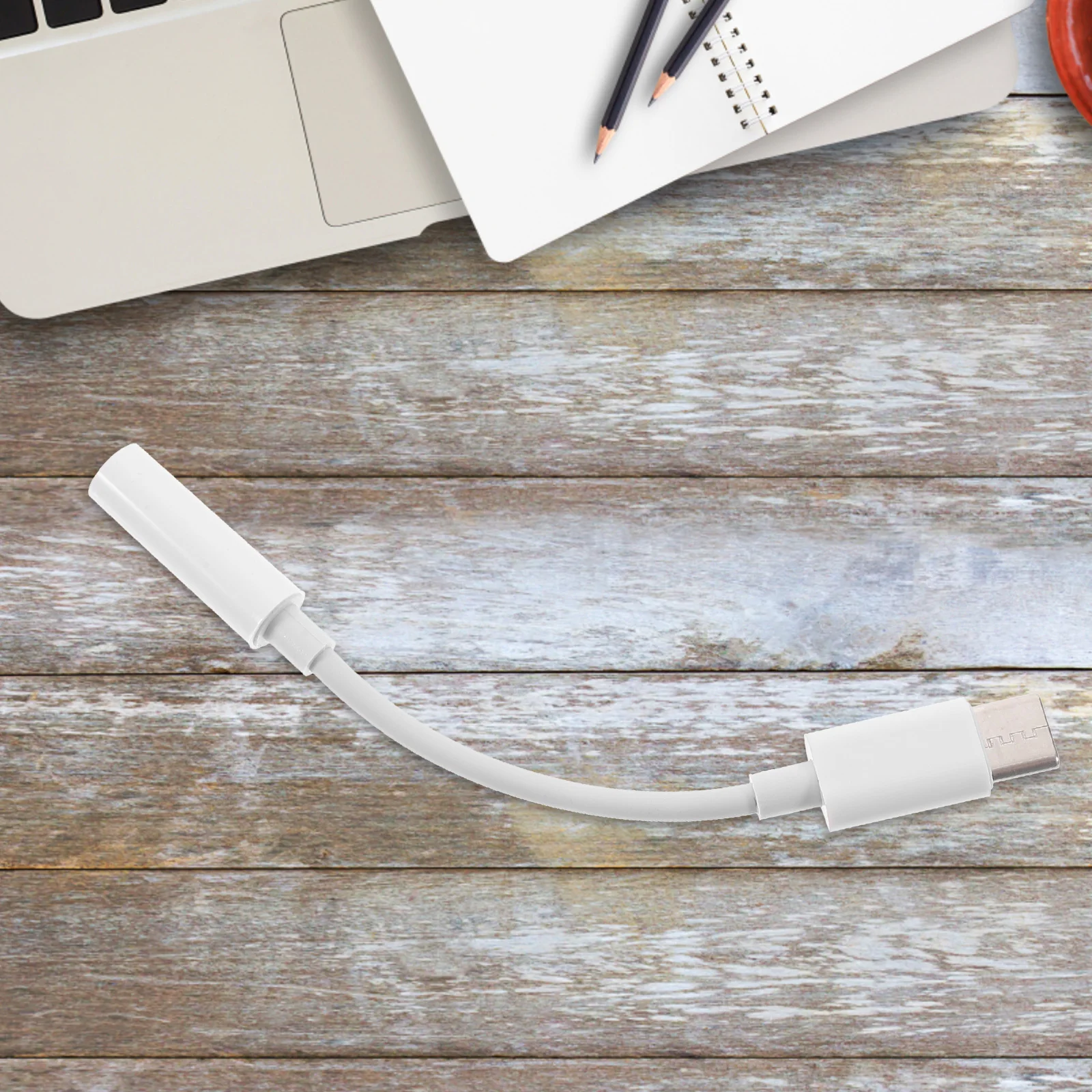 

4pc Usb Type-C To Headphone Adapter Audio Splitter For Type- Play Music Answer Calls Volume Control Compatible With Usb