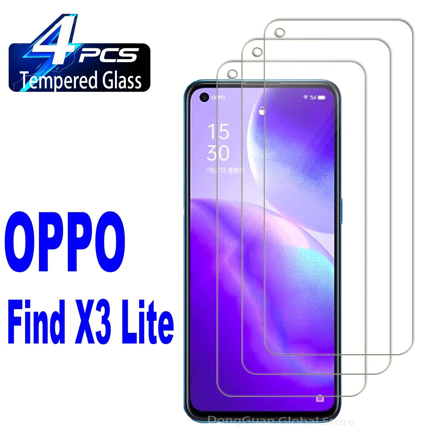 Voor OPPO Find X3 Lite gehard glas schermbeschermer glasfilm