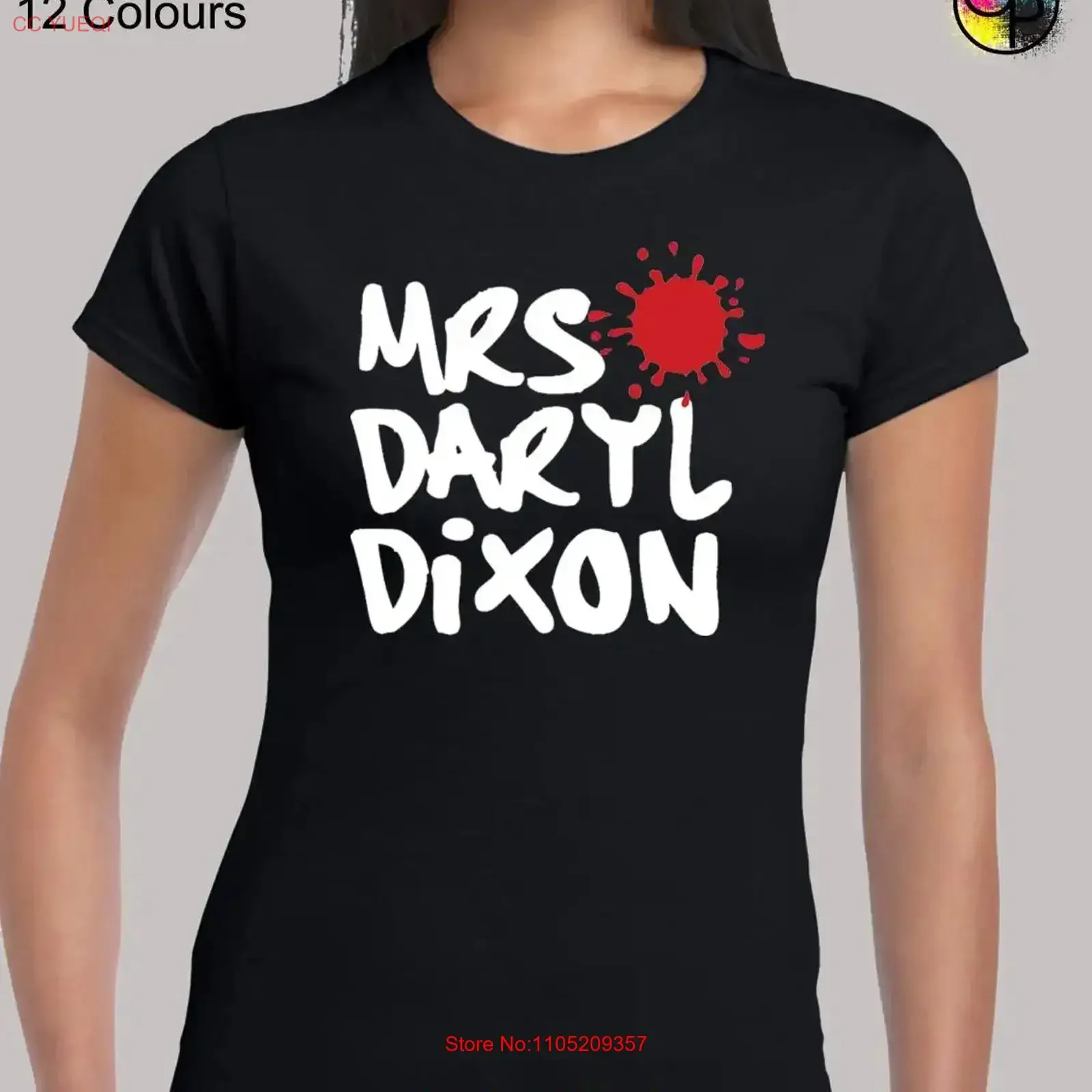 mme-daryl-dixon-zombie-walking-dead-cool-ajuste-t-shirt-pour-femmes-vintage-lave-graphique-decontracte-homme-polyvalent-elegant