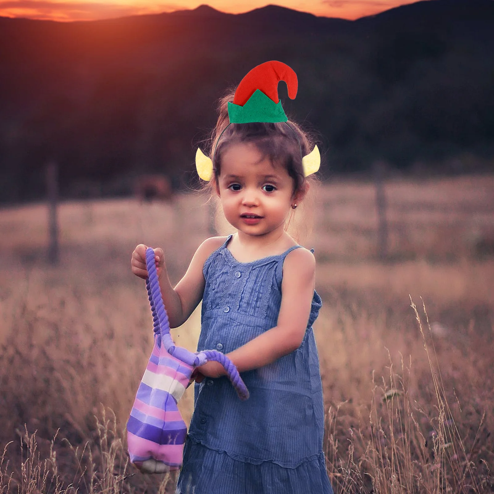 

3Pcs Christmas Elf Hat Headbands Cute Kids Holiday Party Hair Hoops Festival Cosplay Costume Accessories Christmas Hat Hair Hoop