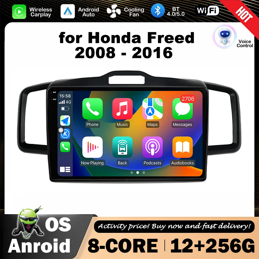 

10 '' for Honda Freed 2008 - 2016 Car Radio Multimedia Player Intelligent System Wireless Carplay GPS Navigation Bluetooth DSP
