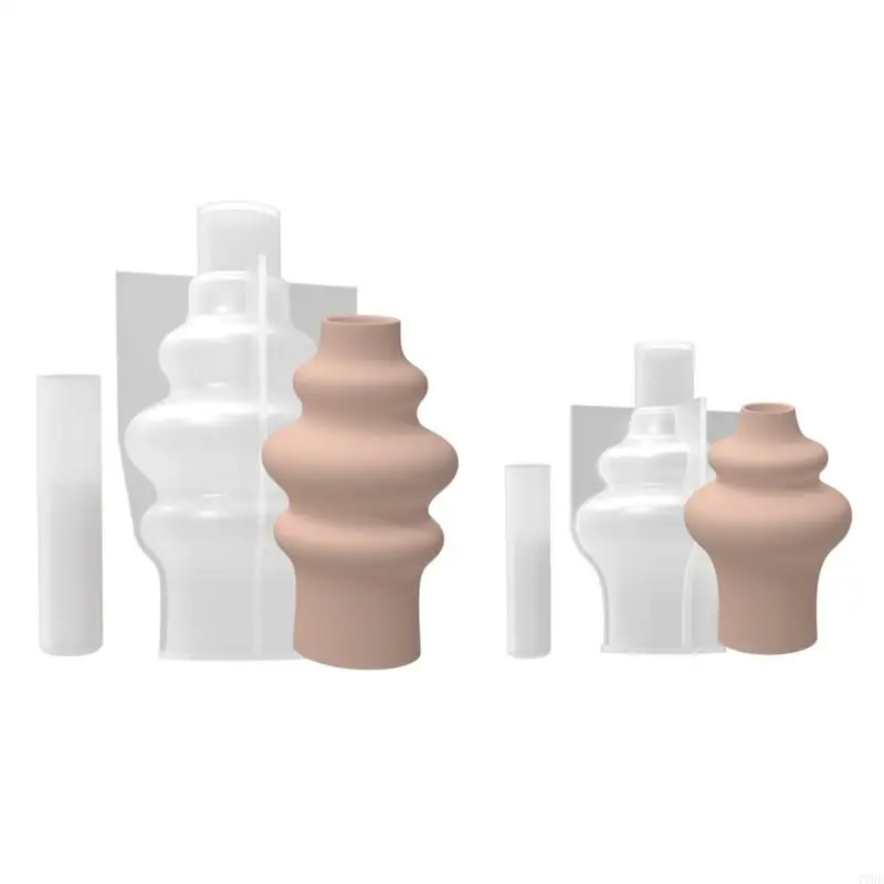

77HE Silicone Round Flower Pots Mould for Personalize Resin Craft and Gifts