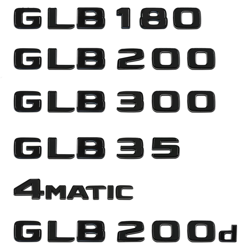 Car Trunk Words Logo Badge Emblem Decals Sticker For Mercedes Benz GLB GLB35 GLB180 GLB200 GLB220 GLB250 GLB260 GLB300 X247