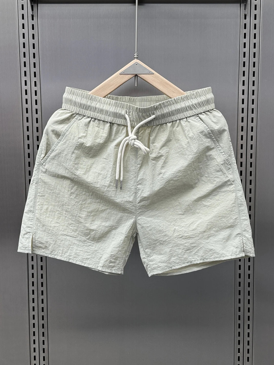 

Summer Thin Ice Silk Qui Dry orts Men's Casual Tee-quarter Length Dstring Color Beach Pants Youth Faion